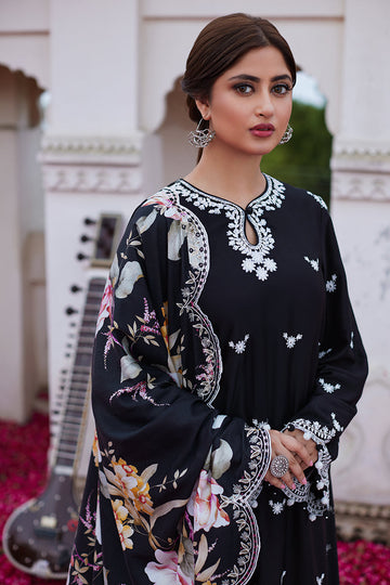 Cross Stitch Black Forest - 3pc Linen Embroidered  Khaddar & Linen Collection Online Shopping